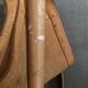 Tabouret pliant cuir et bambou 1970