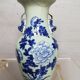 Vase celadon email blanc et bleu chinese porcelain 19th