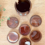 Wood and agate coasters