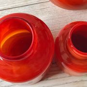 Set vases and coffee maker orange Moorish Vieil