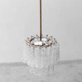 1960s vintage modern antique blown murano glass 3-light chandelier