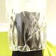 Transparent glass chandelier conical shape painted metal stucture