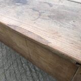 Antique cherry farmhouse table with 3 drawers