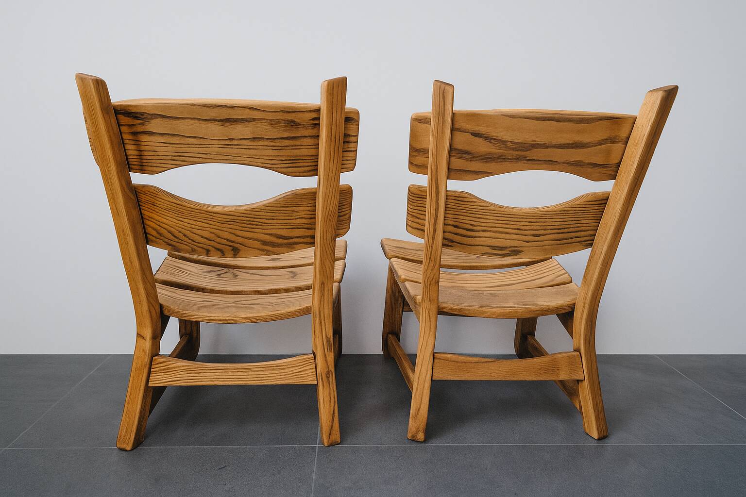 Pair of brutalist armchairs by Dittman & CO for AWA Radboud
