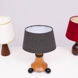 Trio de petites lampes de table des années 1960 avec abat-jour, Hollande