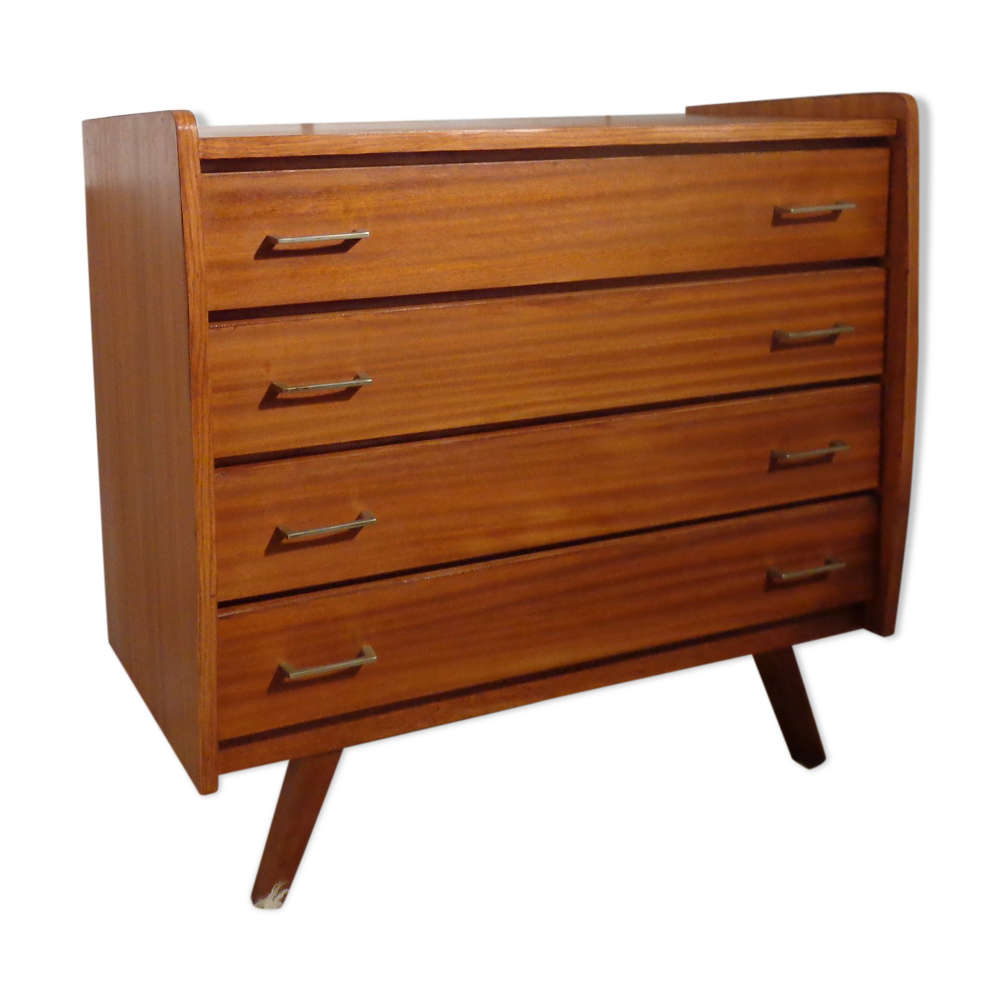 Scandinavian vintage dresser from the 60s teak feet compass