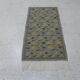 Flat-woven grey and yellow Margoum Nomad kilim rug