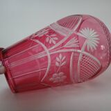 St. Louis Vase St Lambert pink crystal vase 29cm