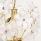 Medium Hollywood Regency style ceiling light, white flowers, Italy, 1960s.