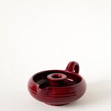 Large ceramic candle holder, Bordeaux, signed Vallauris, 1970