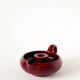 Large ceramic candle holder, Bordeaux, signed Vallauris, 1970