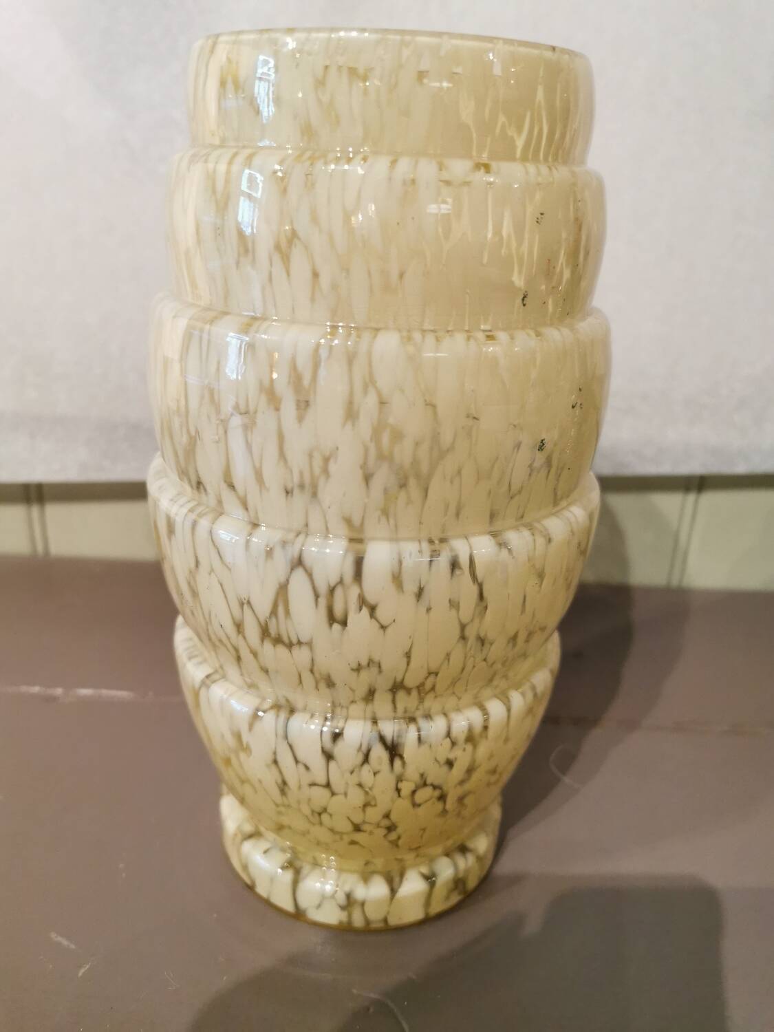 Clichy glass art deco vase