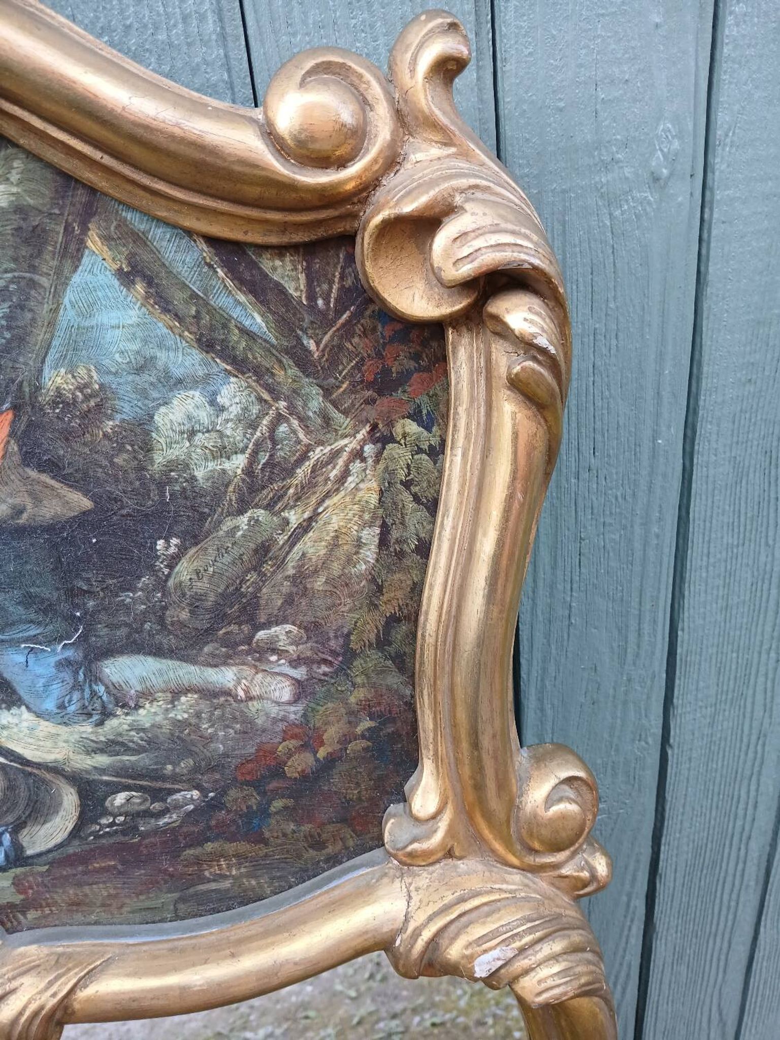Antique trumeau mirror