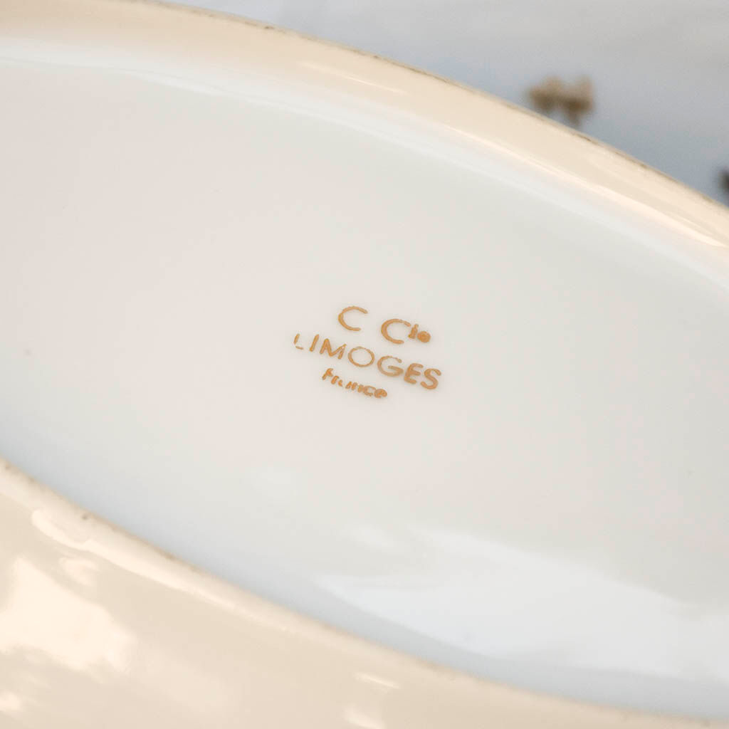 Porcelain service plates and dishes 74 pieces Limoges