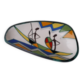 Plat céramique signé 1950