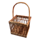 Antique Wicker Basket 4 Bottle Basket Good Condition 23 x 23 x 39 cm