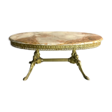 Table basse marbre et laiton