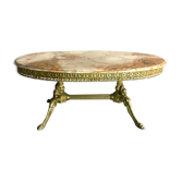 Table basse marbre et laiton