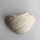Shell-shaped ceramic applique handcrafted.