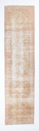 Pale brown turkish runner rug 301x76cm