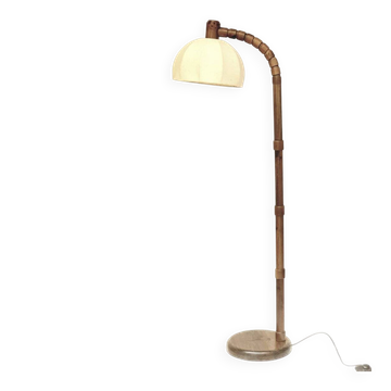 Solid wood floor lamp Solbackens Svaveri Sweden 1970s