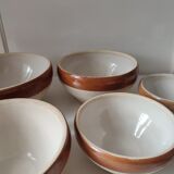 Set of 7 stackable stoneware bowls
