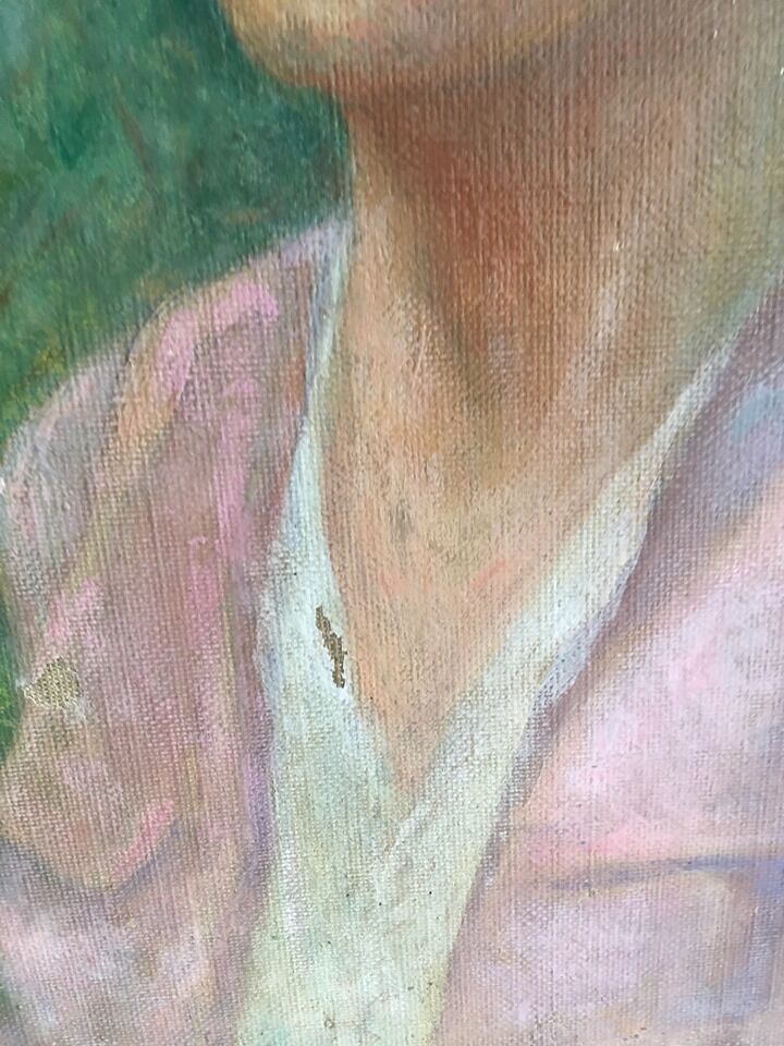 Portrait ancient oil on canvas