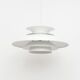 Danish white pendant mid century lamp 1970