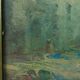 Antique oil painting on faesite early 1900s countryside view