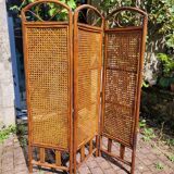 Wooden and cane screen