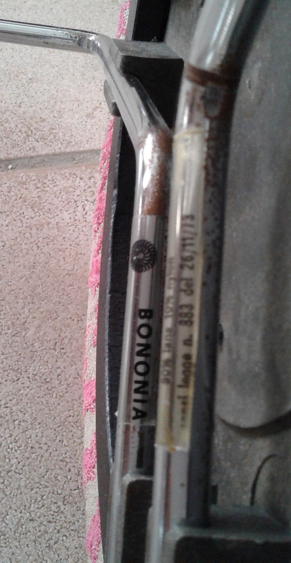 Set of 2 stools high tripod edition Bononia of the 1970s