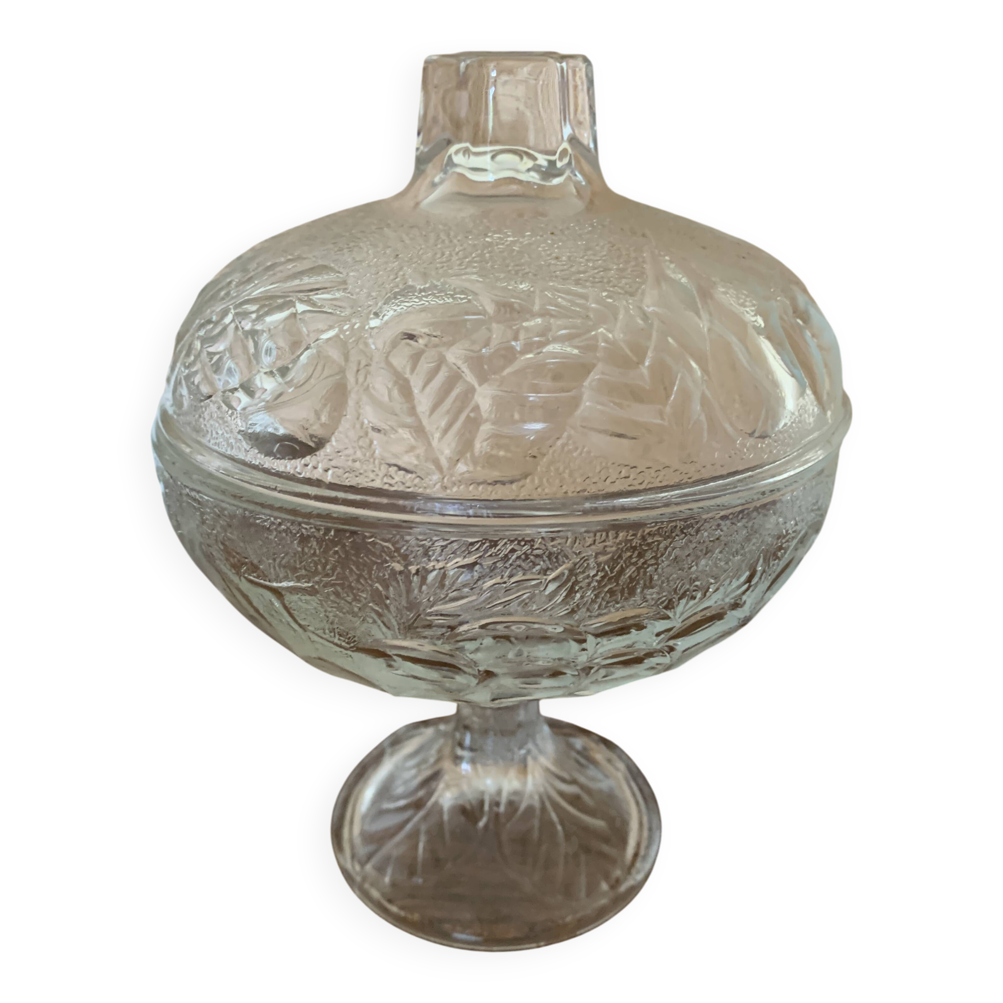 Pretty vintage glass candy box