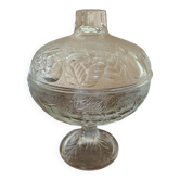 Jolie bonbonnière vintage en verre