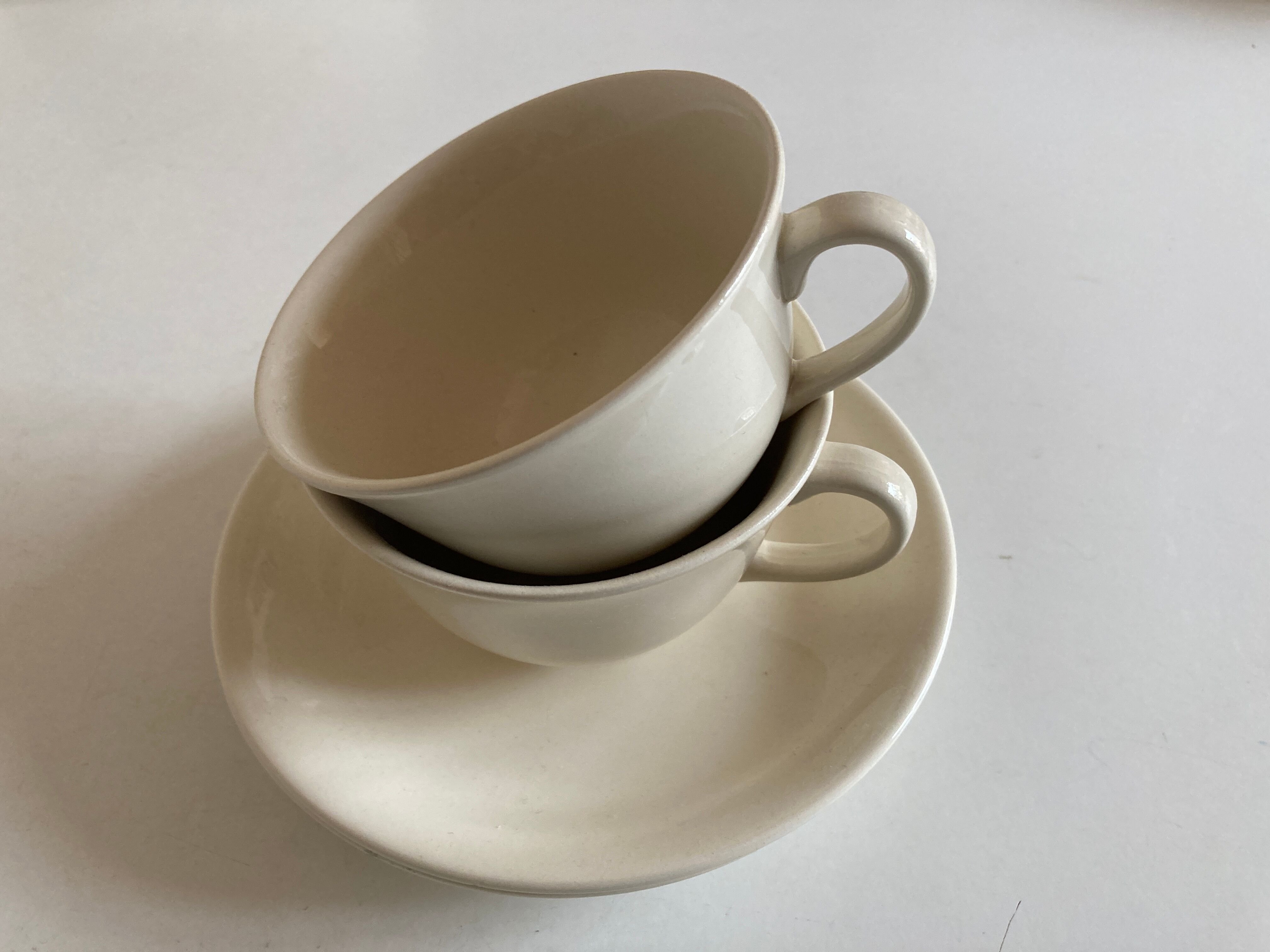 Pair of Villeroy Belgium porcelain breakfast sets 1960
