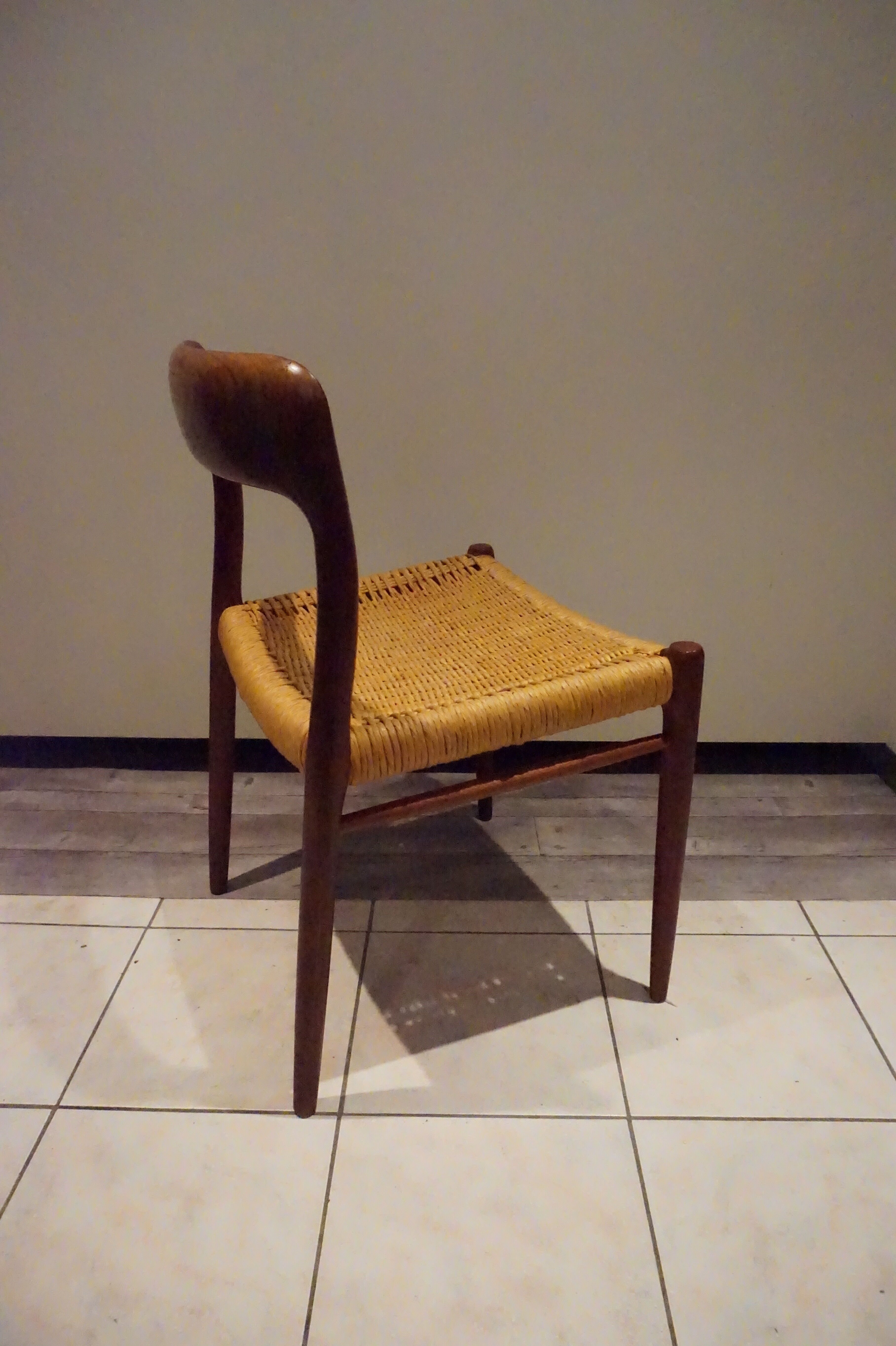 4 chairs Danoises Teck Model 75 from N.O.Moller