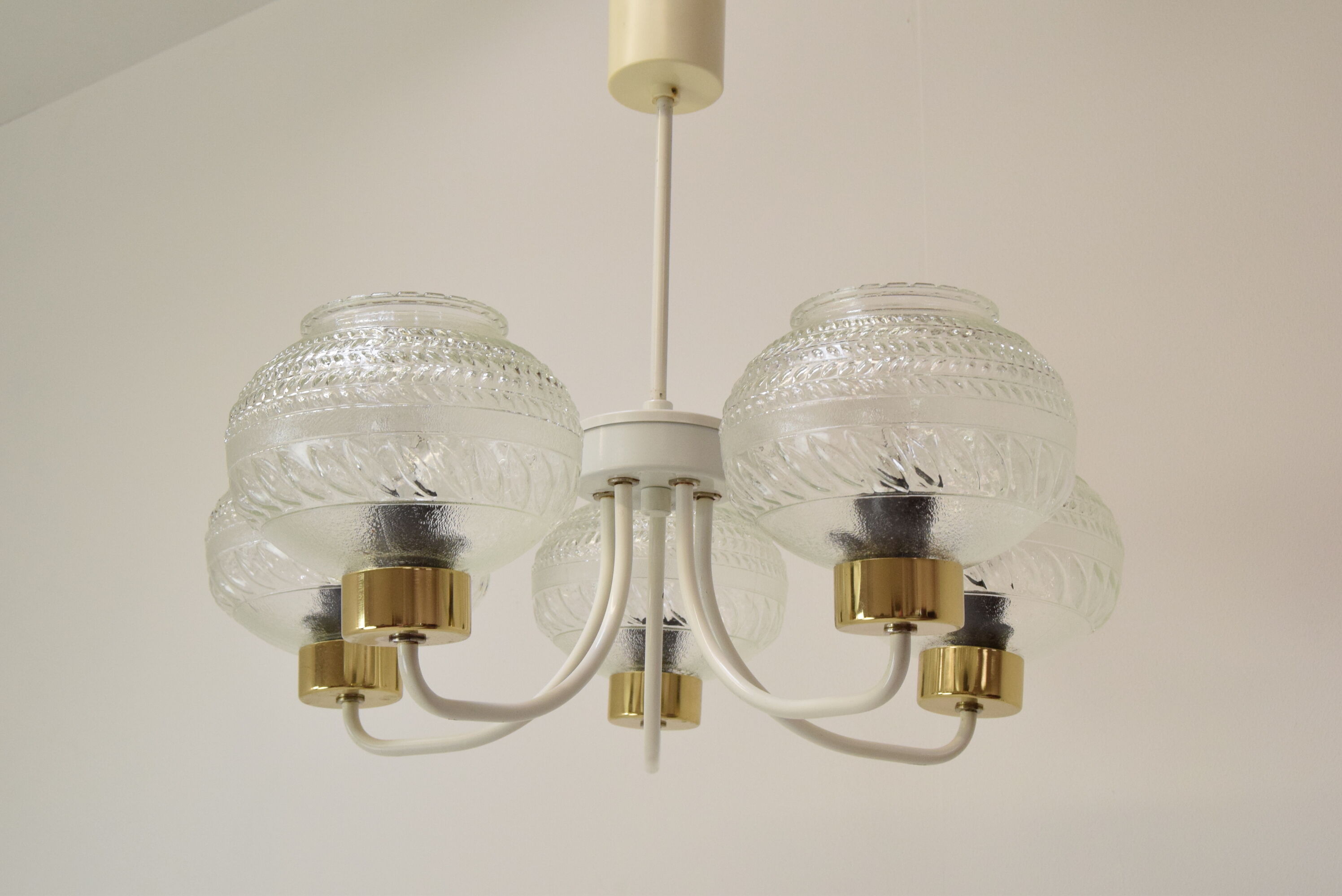 Mid-century chandelier by instala jilove u decina,1970's.