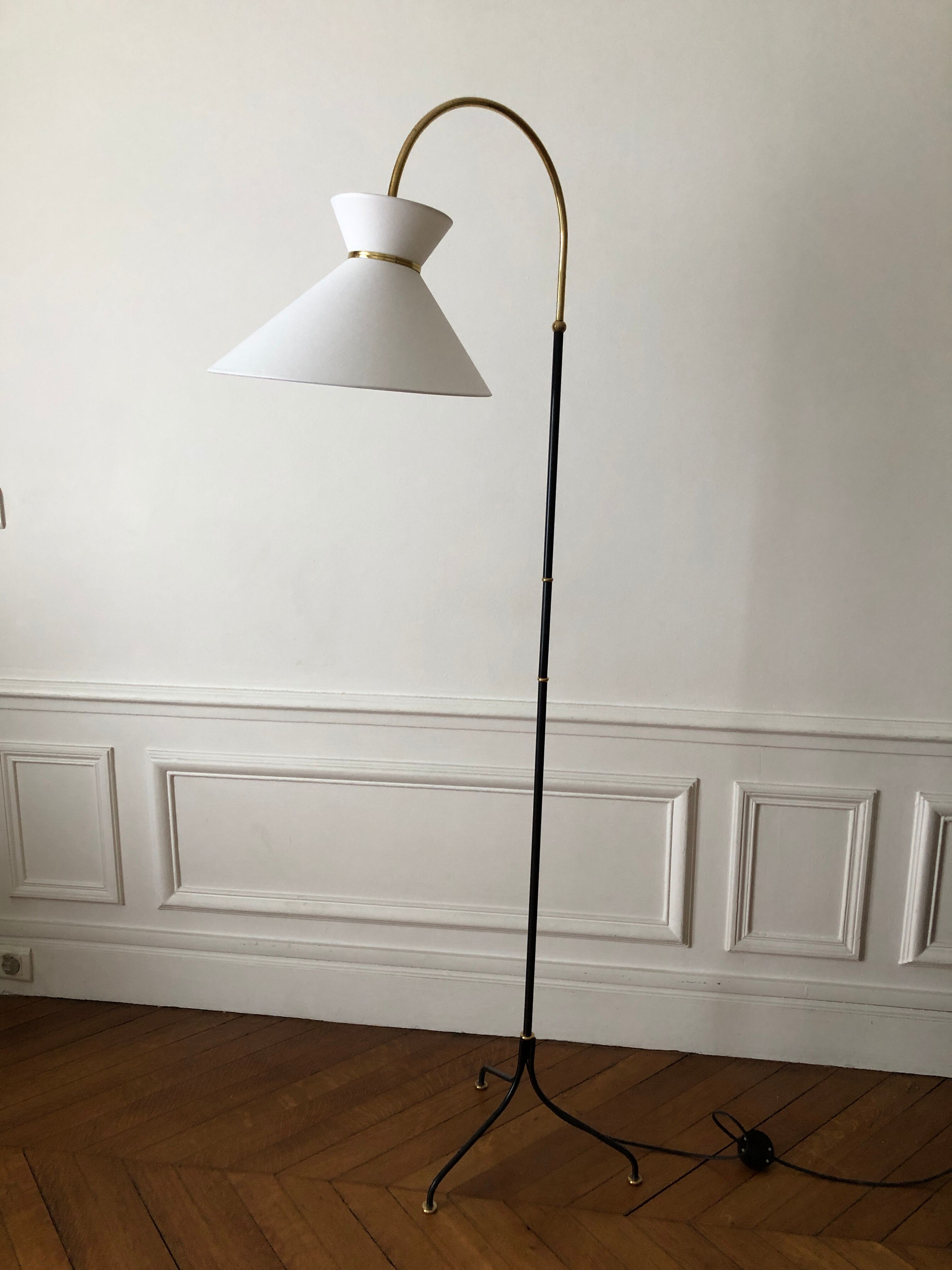 1960 tripod floor lamp - diabolo shade