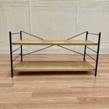 MODULAR SHELF METAL AND WOOD SCANDINAVIAN DESIGN 1960.