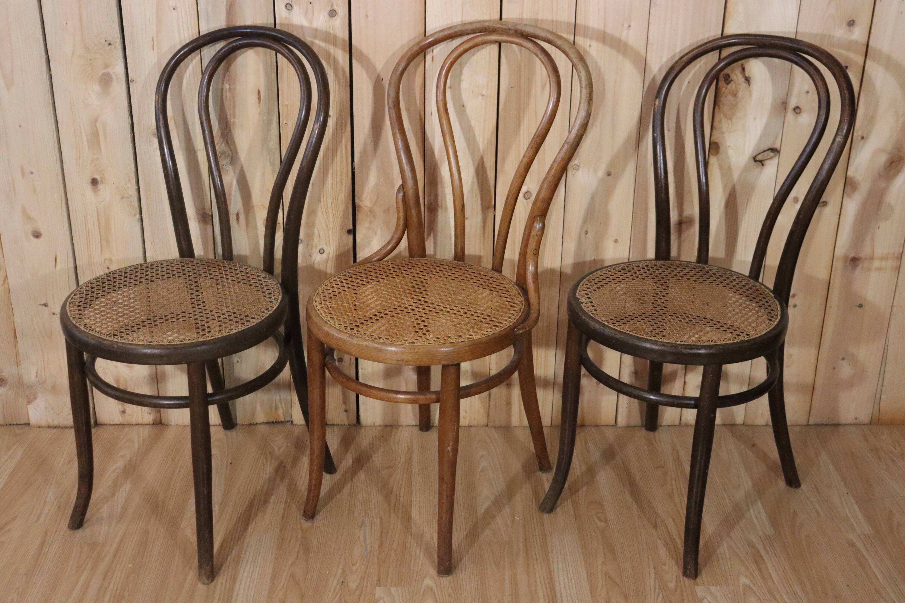 Series 6 bistro chairs model n°18 Thonet style