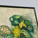 Still life painting of squash and pitcher