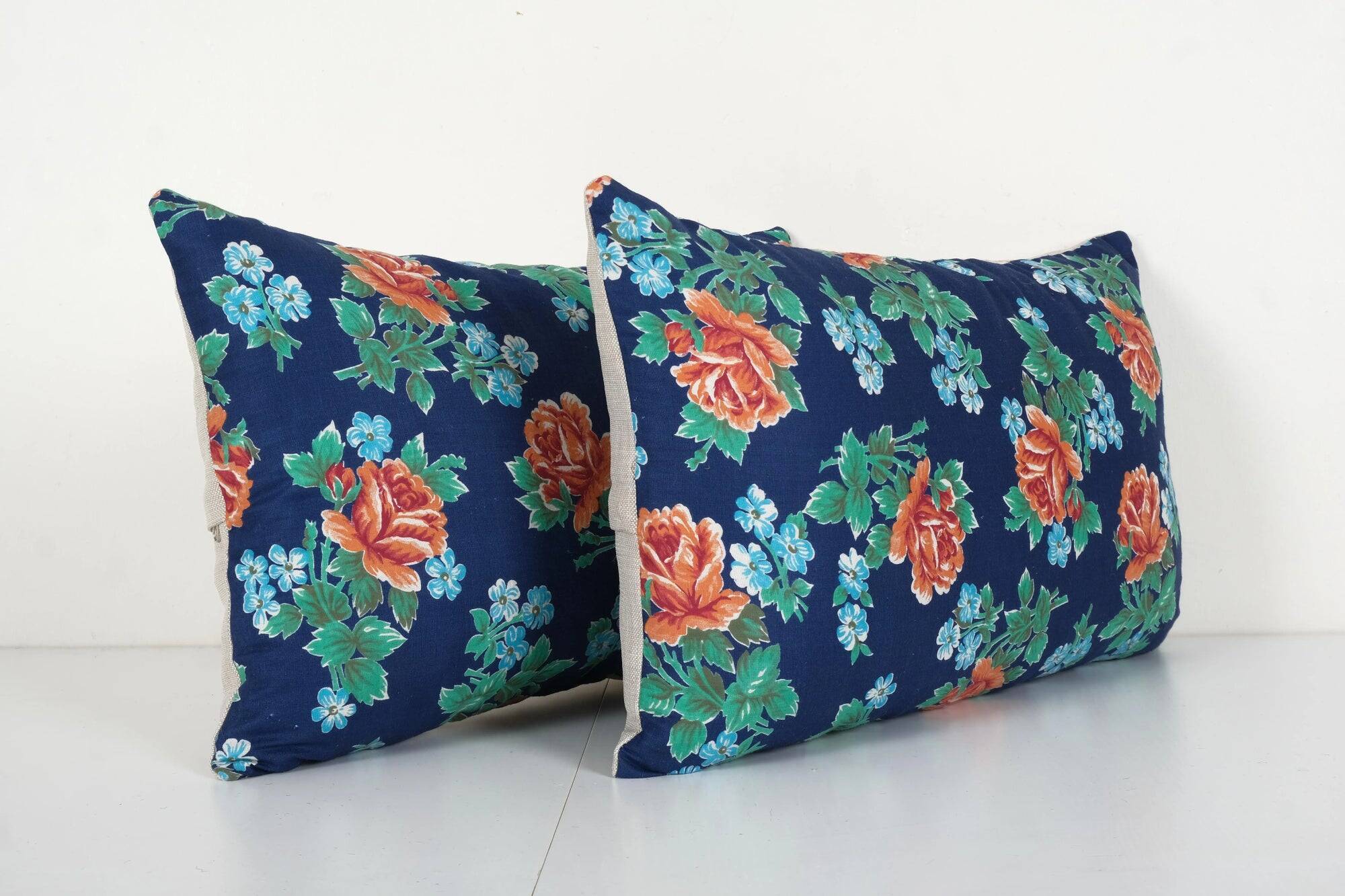 Lot de 2 housses de coussin turque vintage 56x36 cm