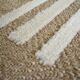 Beige jute rug with white relief 80x150 cm