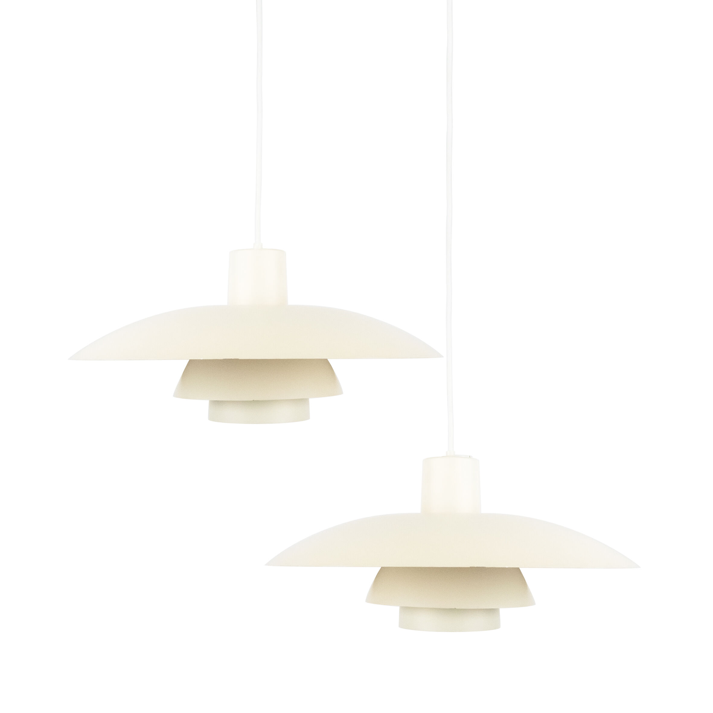 Pair of Danish vintage pendant lamps PH 4/3 by Poul Henningsen, 1966