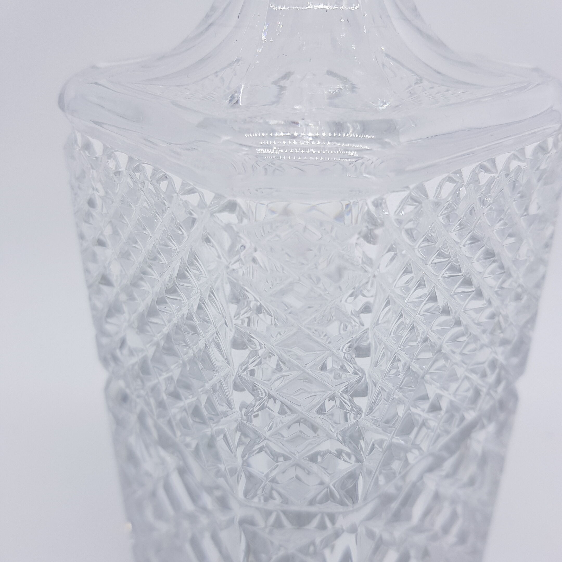 Square-shaped crystal carafe has spikes