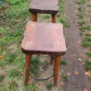 Brutalist bar stools x2