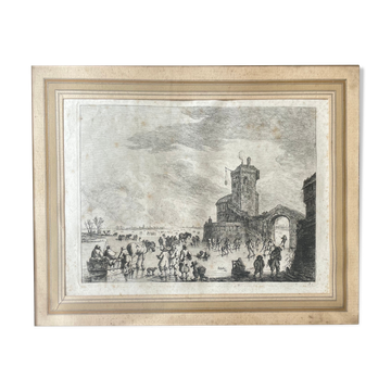 Painting antique figure skating eighteenth century