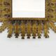 Old rectangular oak leaf mirror in gilded metal Spain 60 70