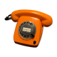 Vintage dial orange phone
