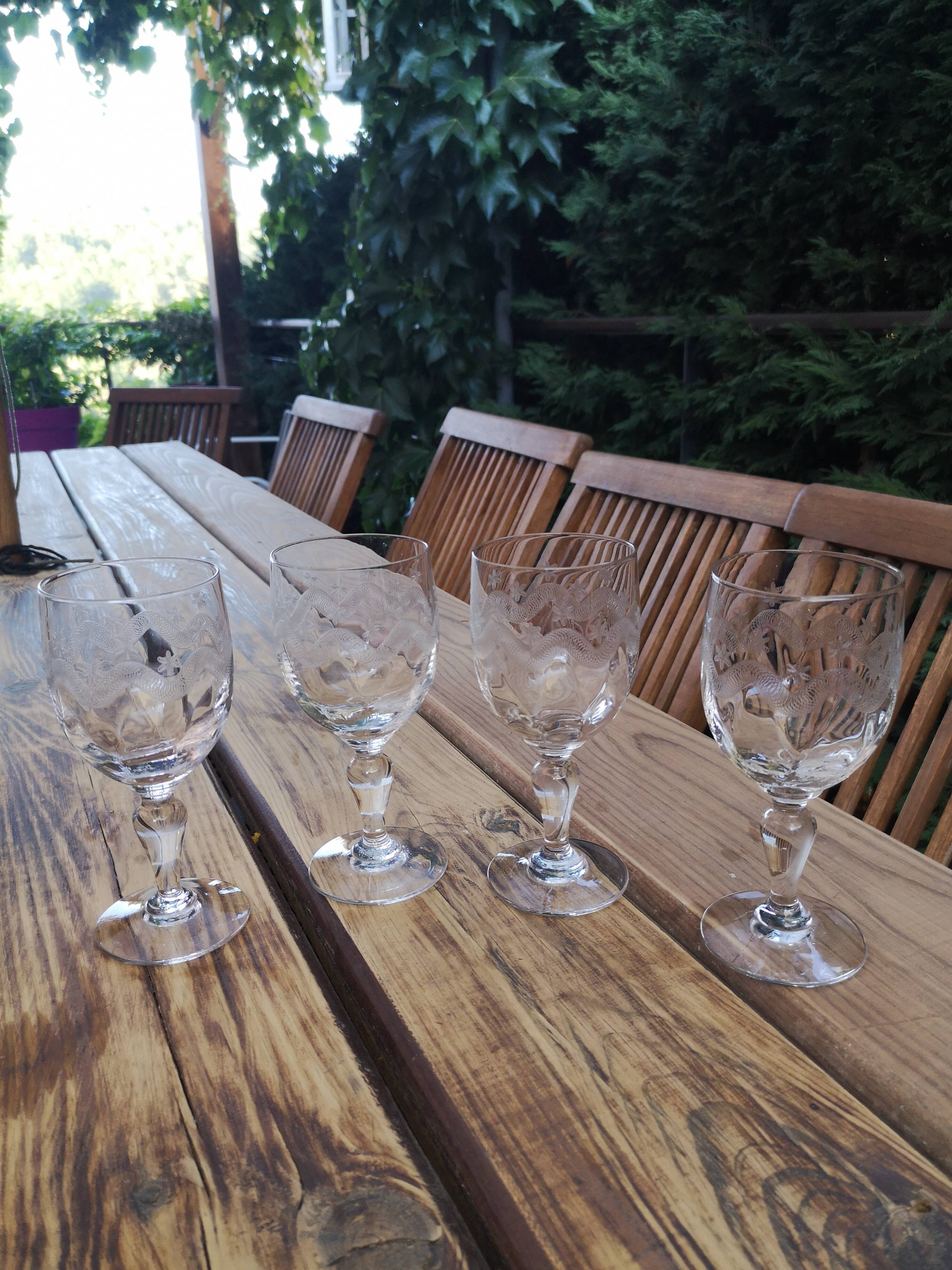 Vintage foot glasses