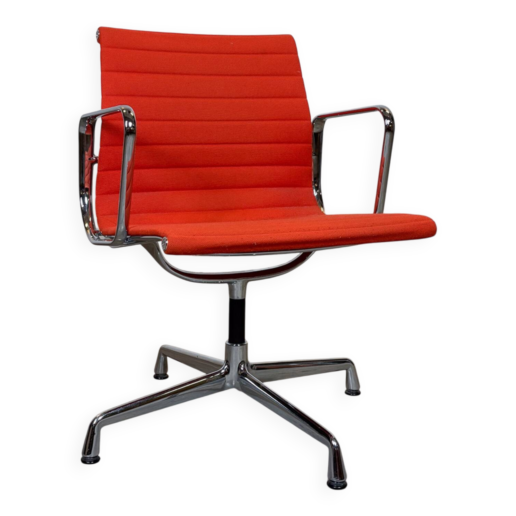 Vitra EA 108 Charles & Ray Eames, tissu et aluminium – orange – chaise de t